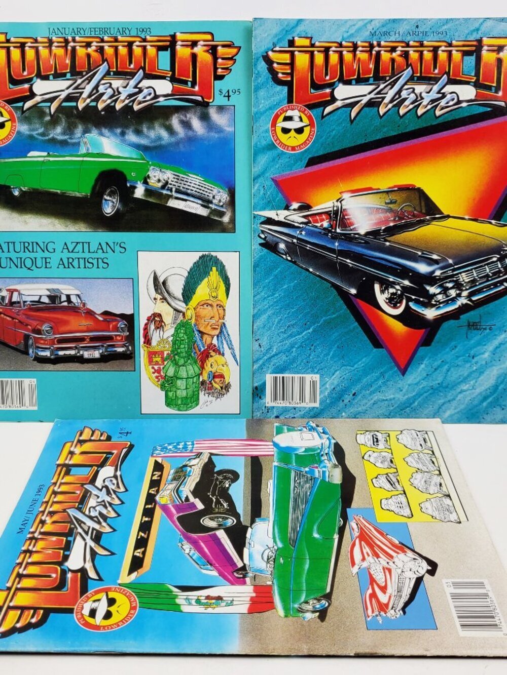 Lowrider Arte Magazine Vintage 1993 Full Year Complete 6 Issues Mostly Unread